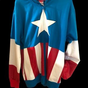 💙 CLASSIC CAPTAIN AMERICA HOODED JACKET SWEATER